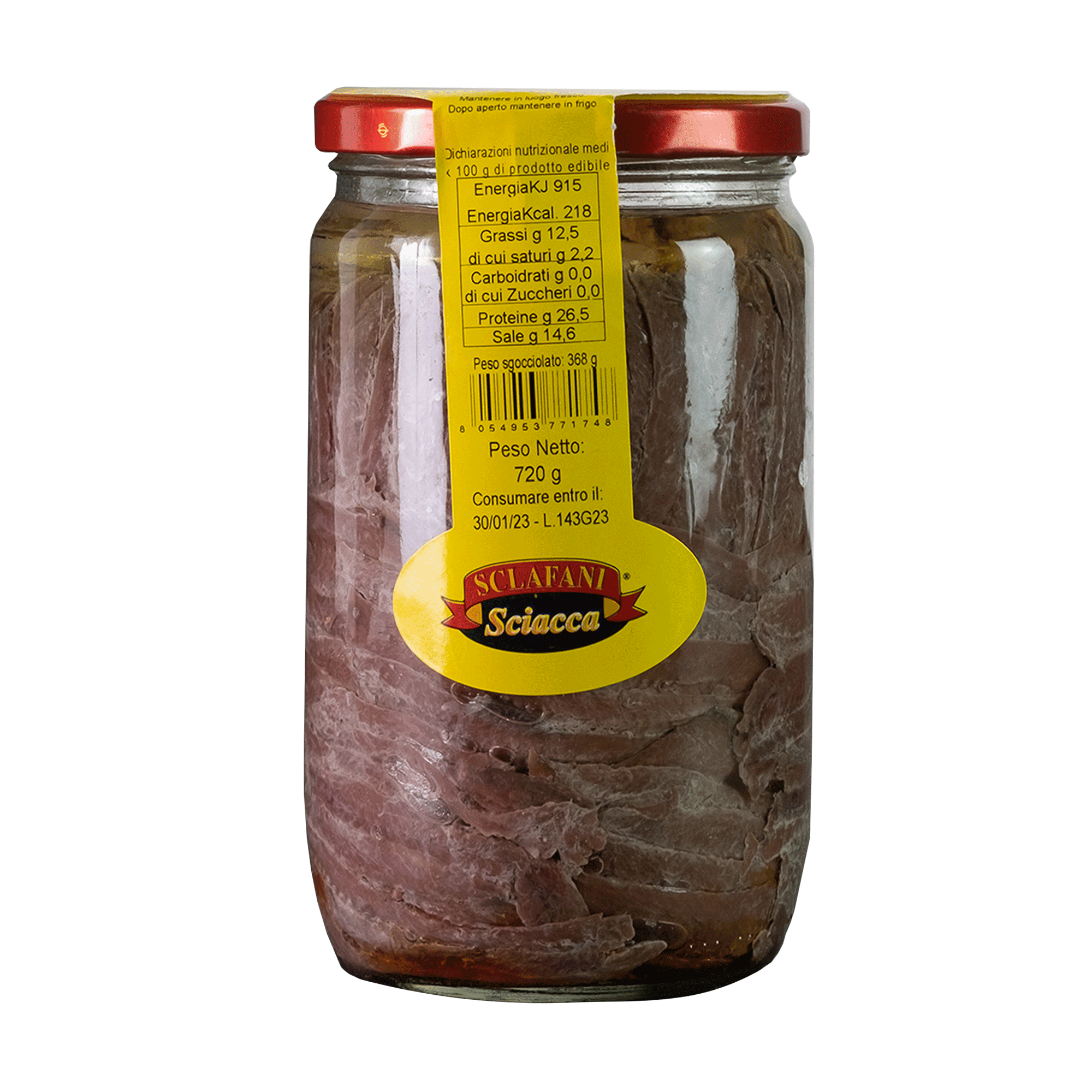 Sardellenfilets in Olivenöl, 720g
