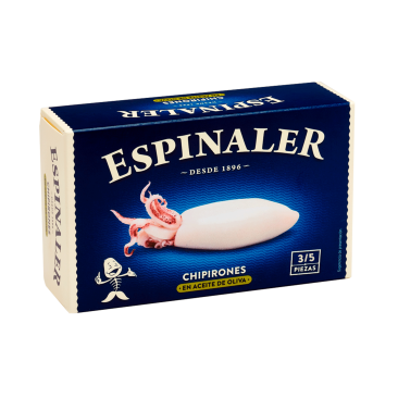 CHIPIRONES PREMIUM EN ACEITE DE OLIVA 6/8 120 ml, Espinaler