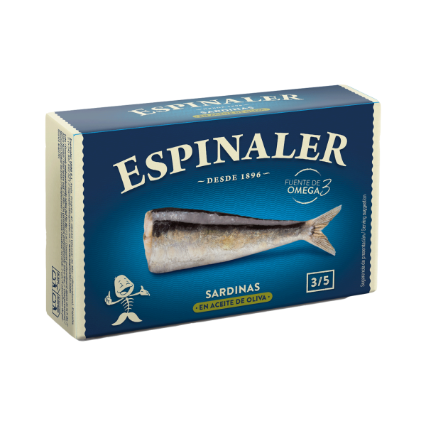SARDINILLAS EN ACEITE DE OLIVA 20/25  120ml, Espinaler