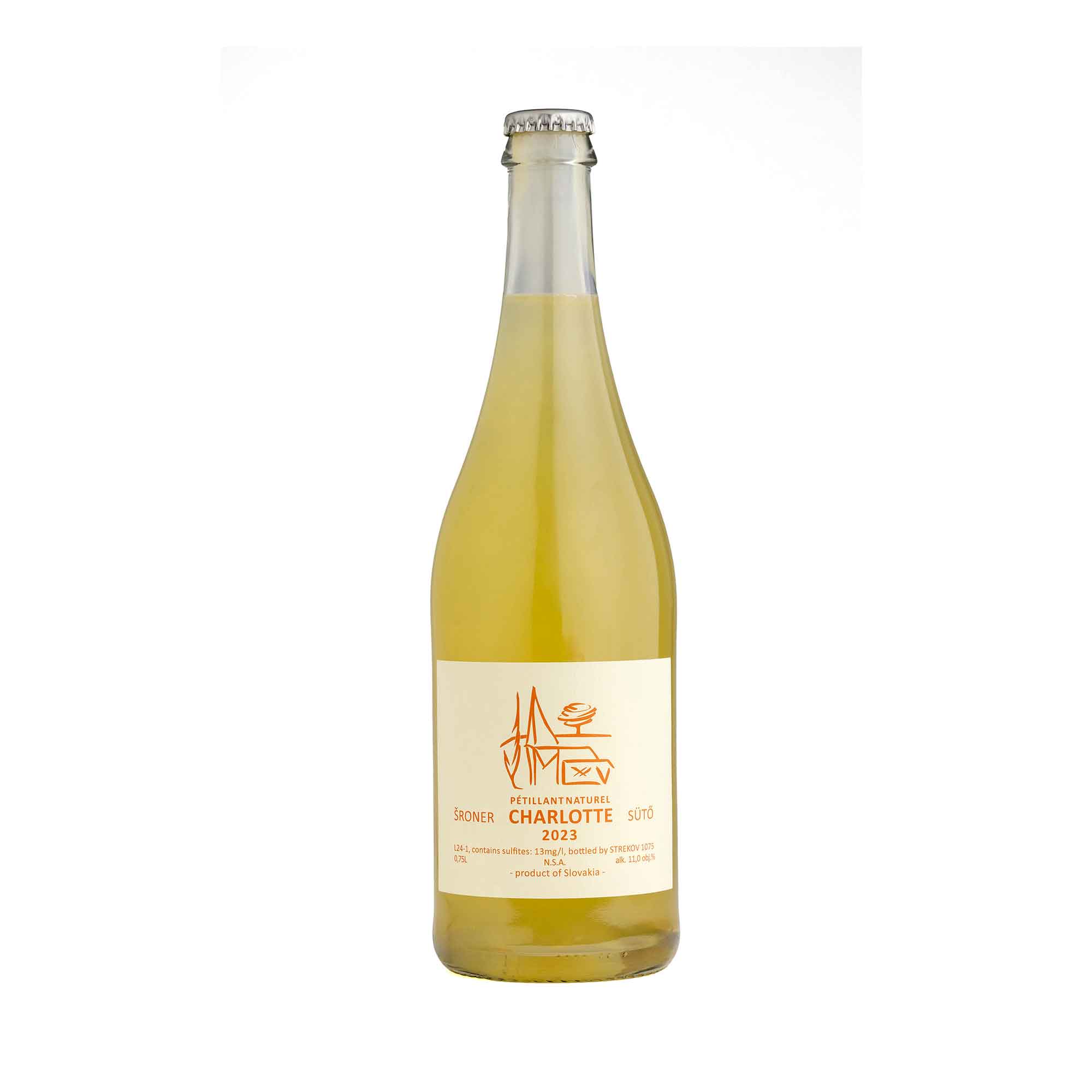 Naturwein PetNat Charlotte 2023 Strekov 1075 Nitriansky Kraj Slowakei